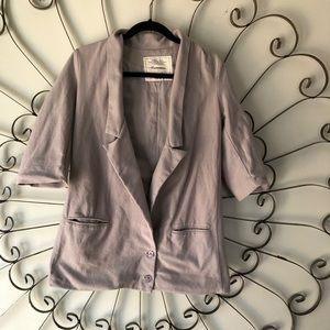 Anthropologie grey knit blazer, M